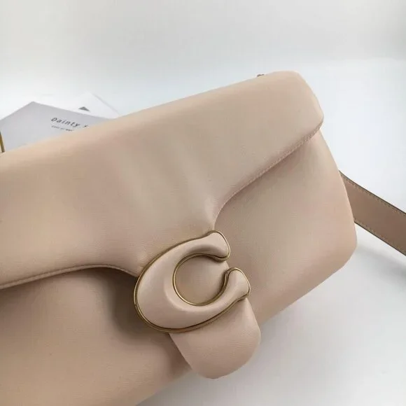 COACH Pillow Tabby 26 Crossbody Shoulder Bag Ivory Brass Leather C0772 OUTLET - Picture 4 of 9